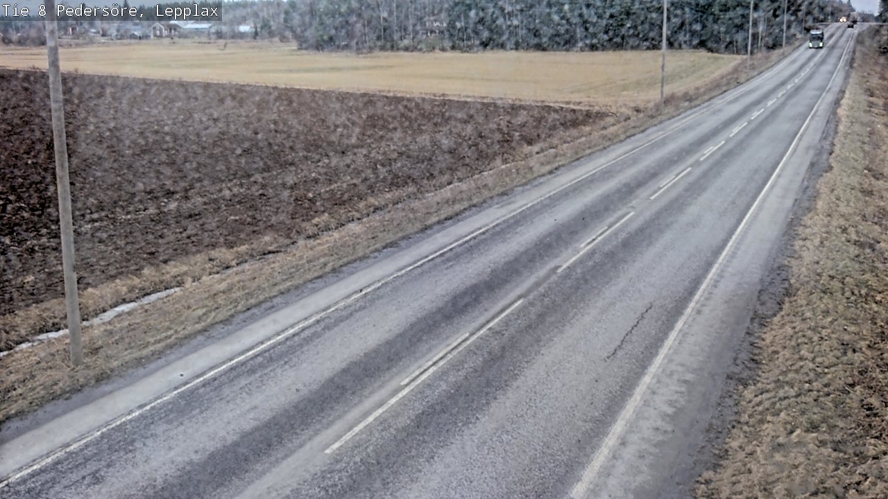 Weather Camera Image Road 8 Pedersöre, Lepplax, Pedersören kunta, Pohjanmaa