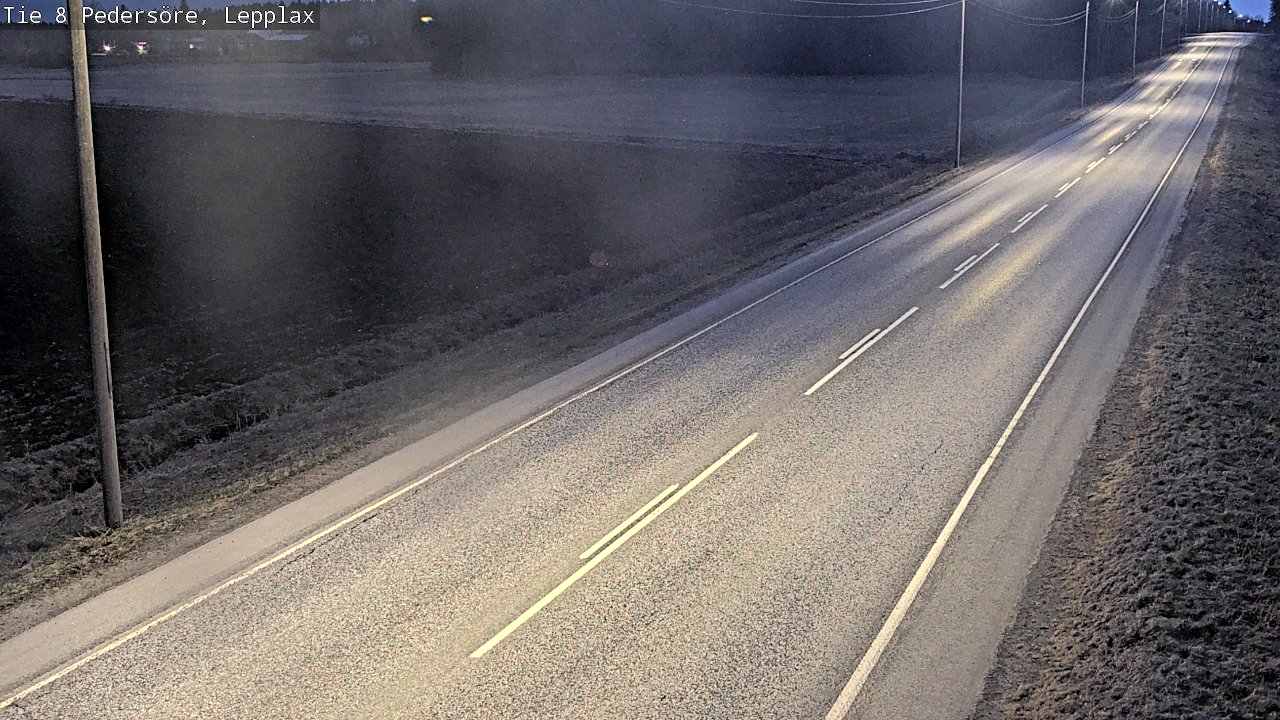 Weather Camera Image Road 8 Pedersöre, Lepplax, Pedersören kunta, Pohjanmaa