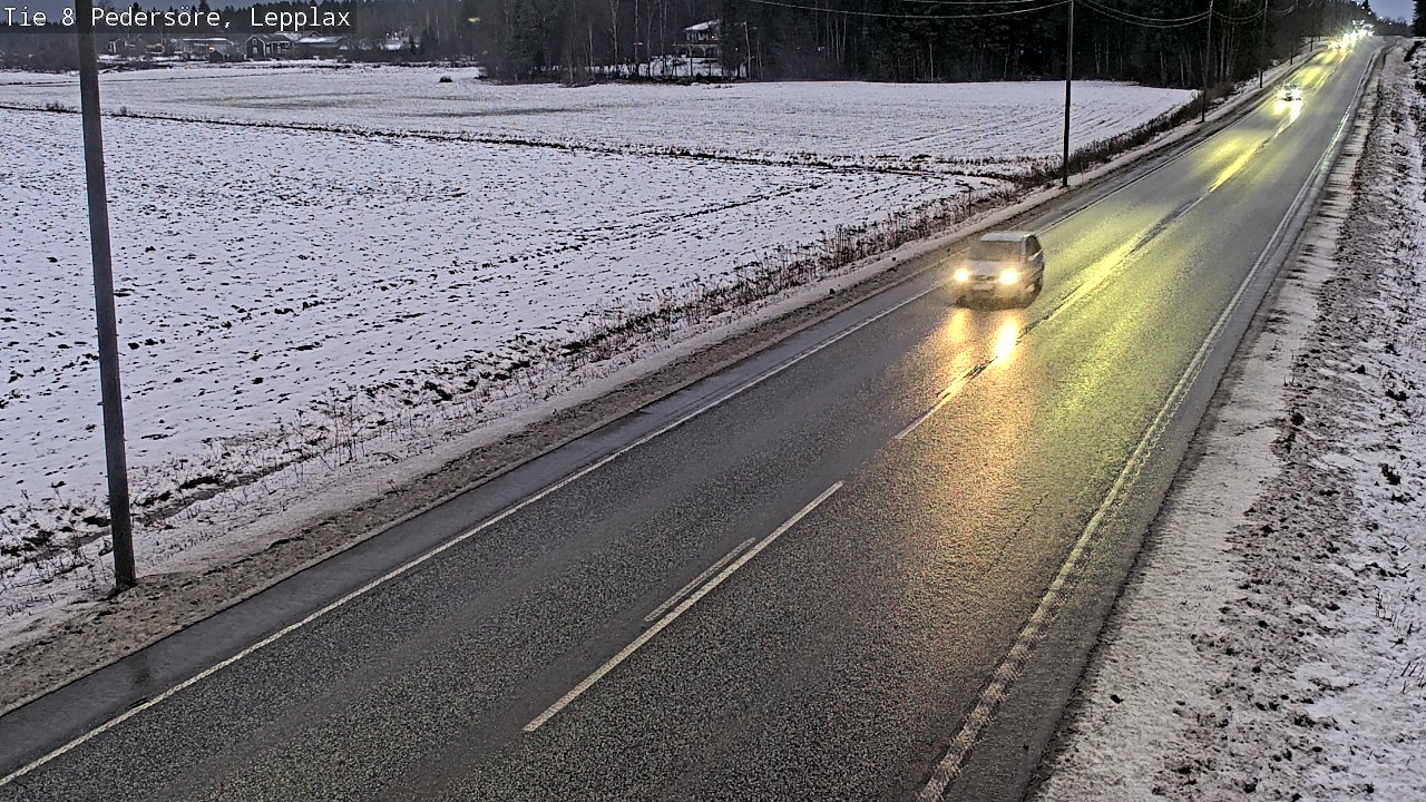 Weather Camera Image Road 8 Pedersöre, Lepplax, Pedersören kunta, Pohjanmaa