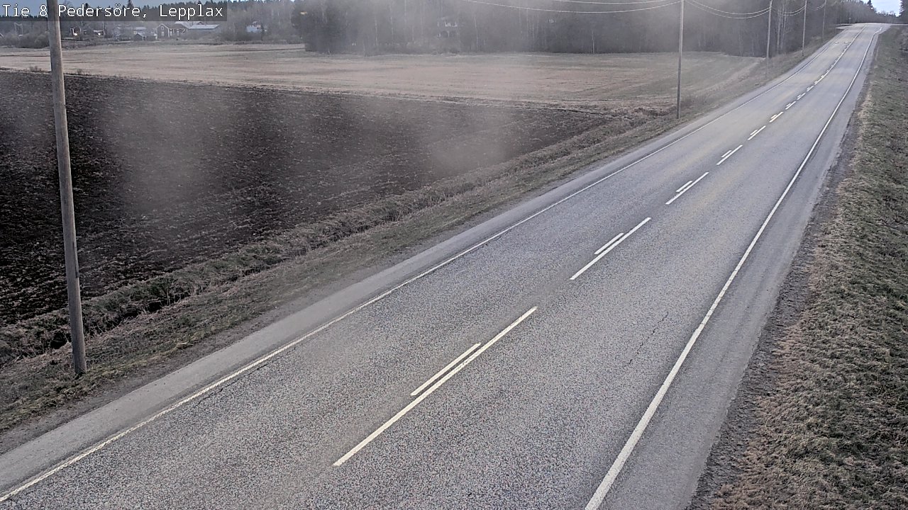 Weather Camera Image Road 8 Pedersöre, Lepplax, Pedersören kunta, Pohjanmaa