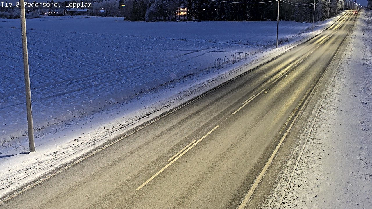 Weather Camera Image Road 8 Pedersöre, Lepplax, Pedersören kunta, Pohjanmaa