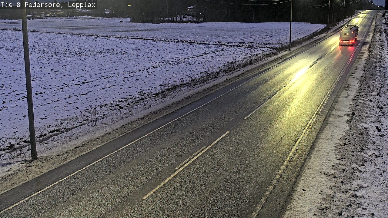 Weather Camera Image Road 8 Pedersöre, Lepplax, Pedersören kunta, Pohjanmaa