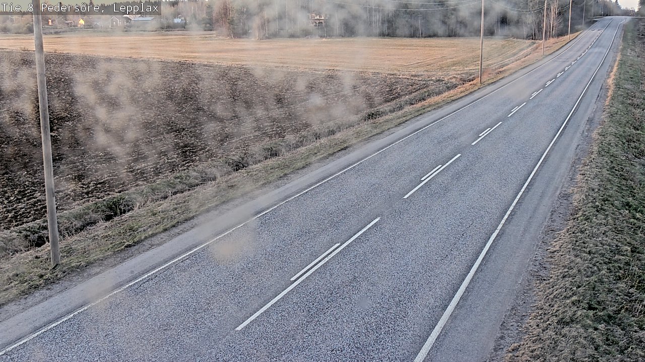 Weather Camera Image Väg 8 Pedersöre, Lepplax, Pedersören kunta, Pohjanmaa
