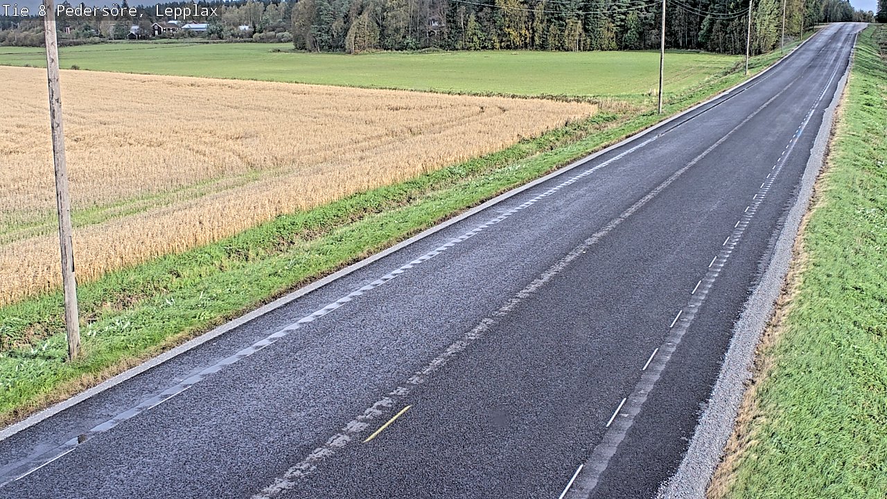 Weather Camera Image Road 8 Pedersöre, Lepplax, Pedersören kunta, Pohjanmaa