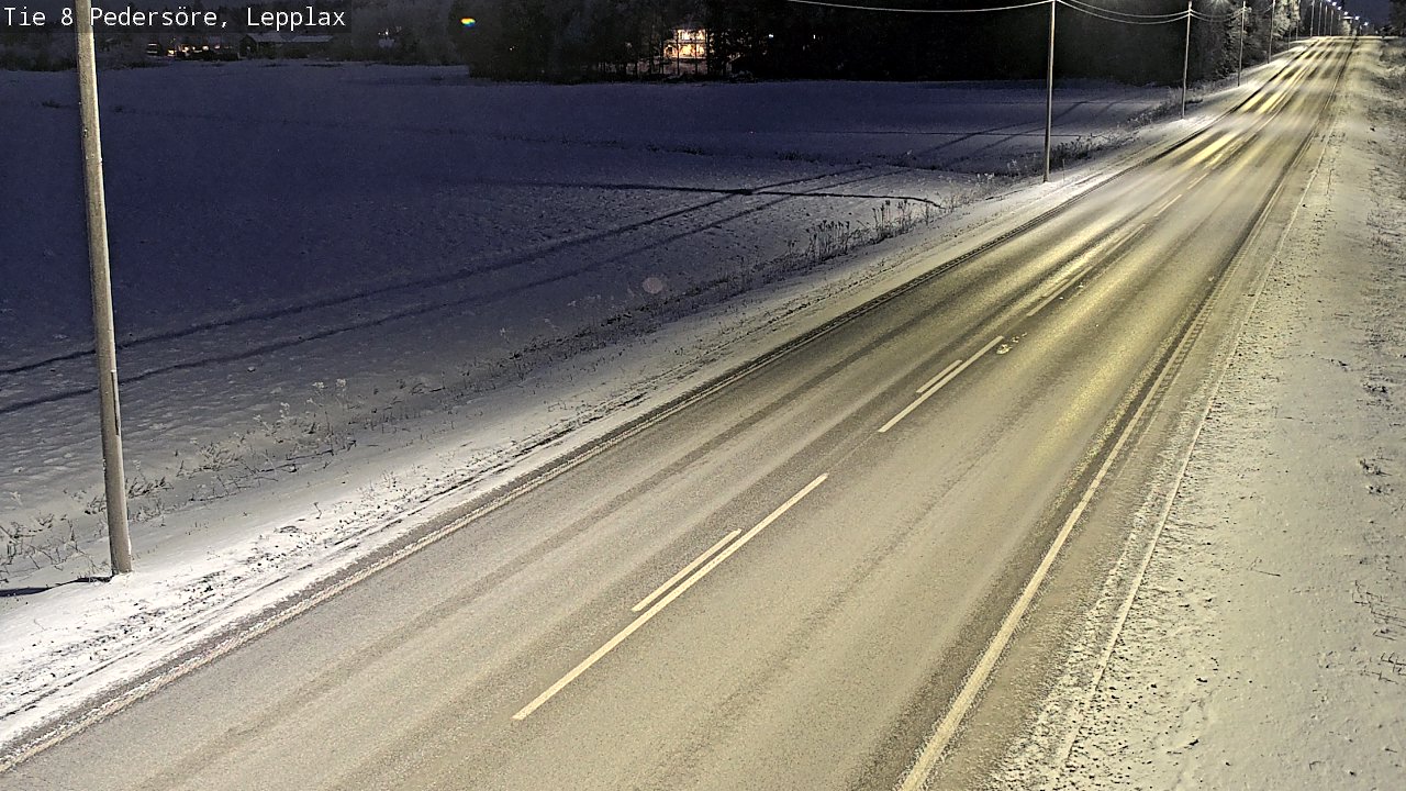 Weather Camera Image Road 8 Pedersöre, Lepplax, Pedersören kunta, Pohjanmaa
