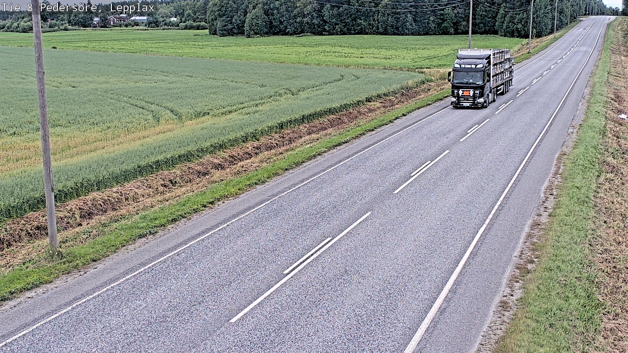 Weather Camera Image Road 8 Pedersöre, Lepplax, Pedersören kunta, Pohjanmaa