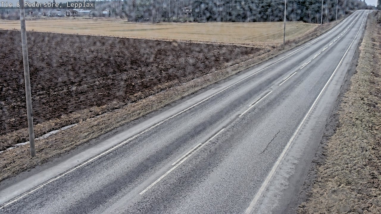Weather Camera Image Road 8 Pedersöre, Lepplax, Pedersören kunta, Pohjanmaa