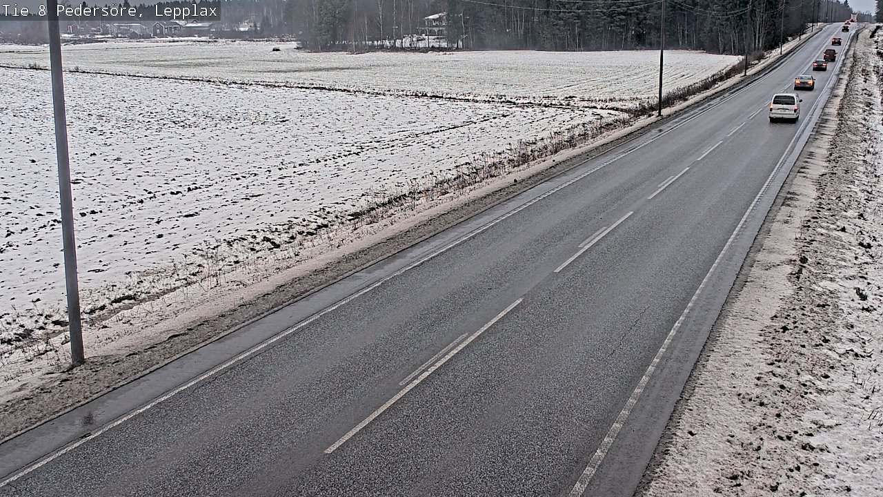 Weather Camera Image Väg 8 Pedersöre, Lepplax, Pedersören kunta, Pohjanmaa