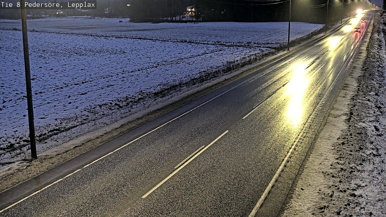 Weather Camera Image Väg 8 Pedersöre, Lepplax, Pedersören kunta, Pohjanmaa
