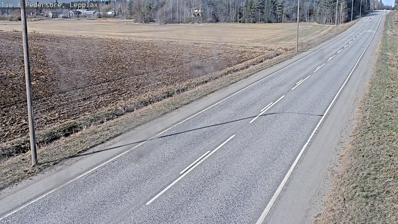 Weather Camera Image Väg 8 Pedersöre, Lepplax, Pedersören kunta, Pohjanmaa