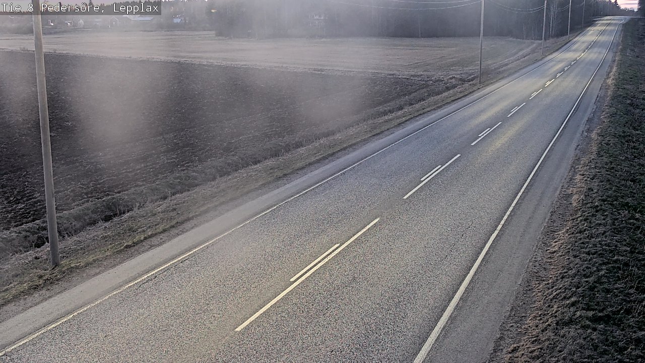 Weather Camera Image Väg 8 Pedersöre, Lepplax, Pedersören kunta, Pohjanmaa