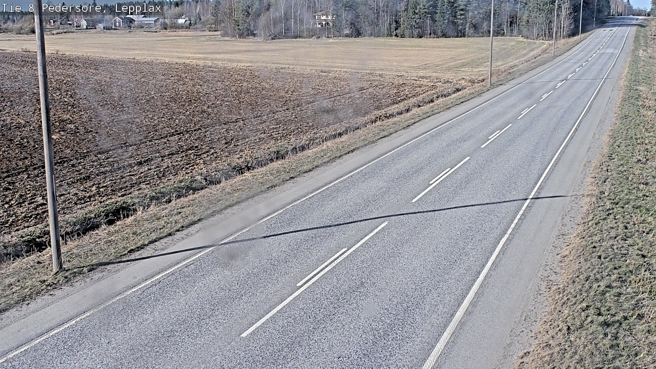 Weather Camera Image Väg 8 Pedersöre, Lepplax, Pedersören kunta, Pohjanmaa