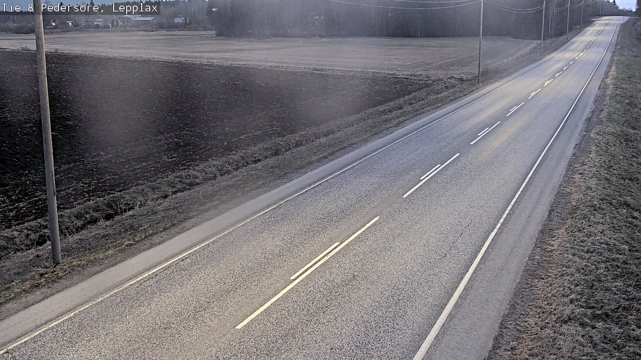 Weather Camera Image Road 8 Pedersöre, Lepplax, Pedersören kunta, Pohjanmaa
