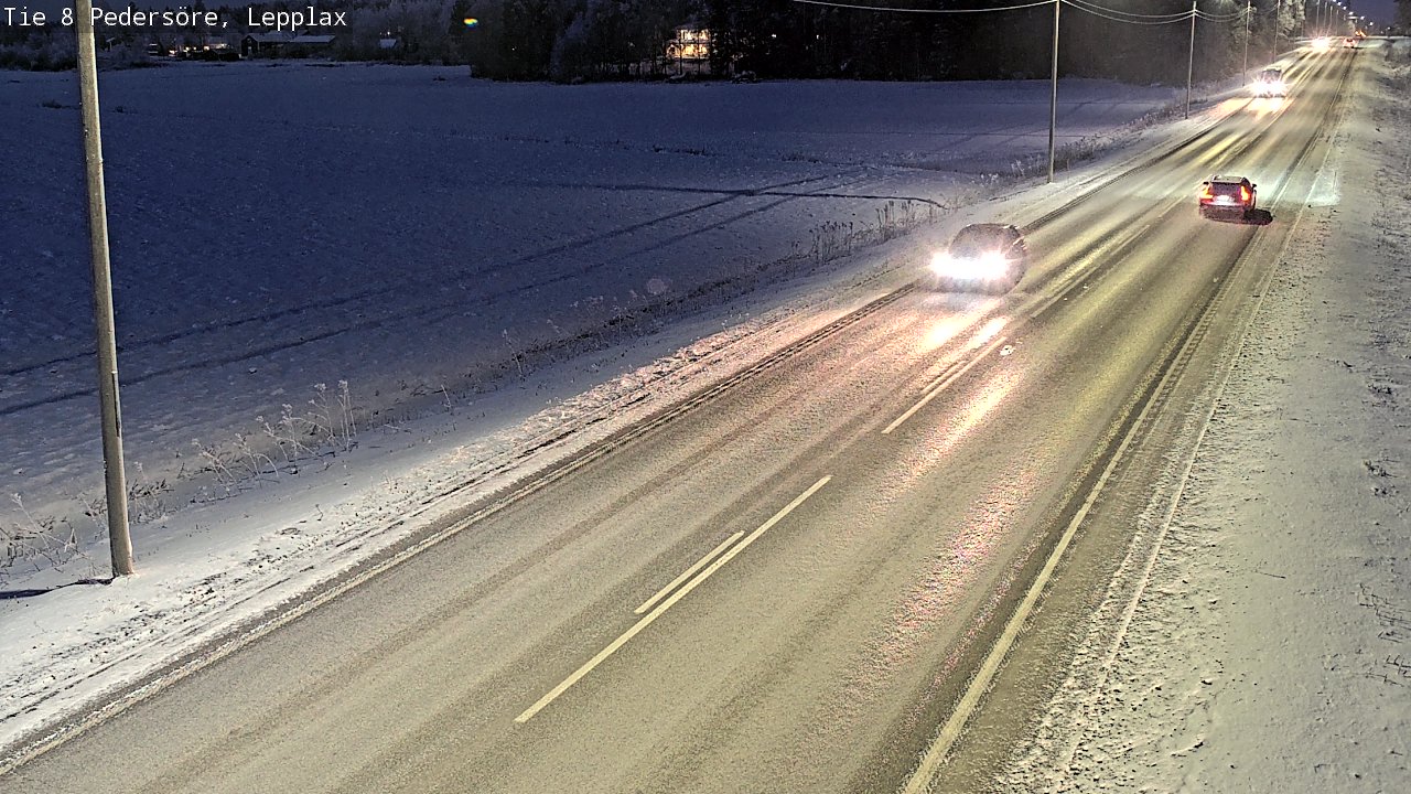 Weather Camera Image Road 8 Pedersöre, Lepplax, Pedersören kunta, Pohjanmaa