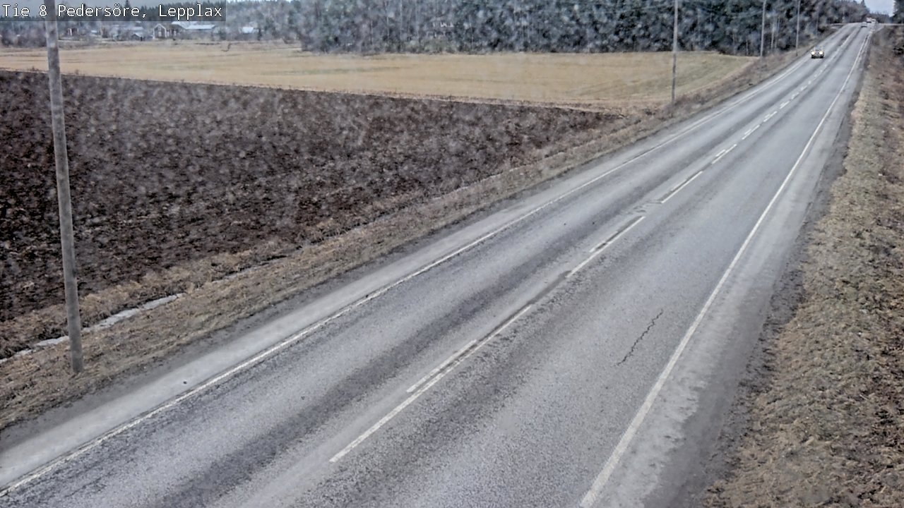Weather Camera Image Road 8 Pedersöre, Lepplax, Pedersören kunta, Pohjanmaa