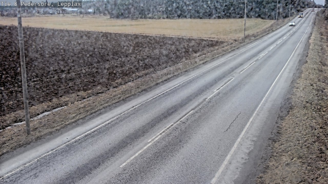 Weather Camera Image Road 8 Pedersöre, Lepplax, Pedersören kunta, Pohjanmaa