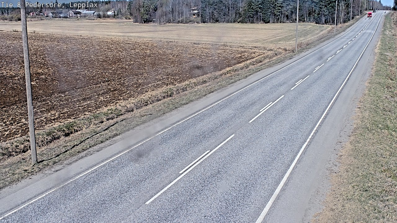 Weather Camera Image Väg 8 Pedersöre, Lepplax, Pedersören kunta, Pohjanmaa