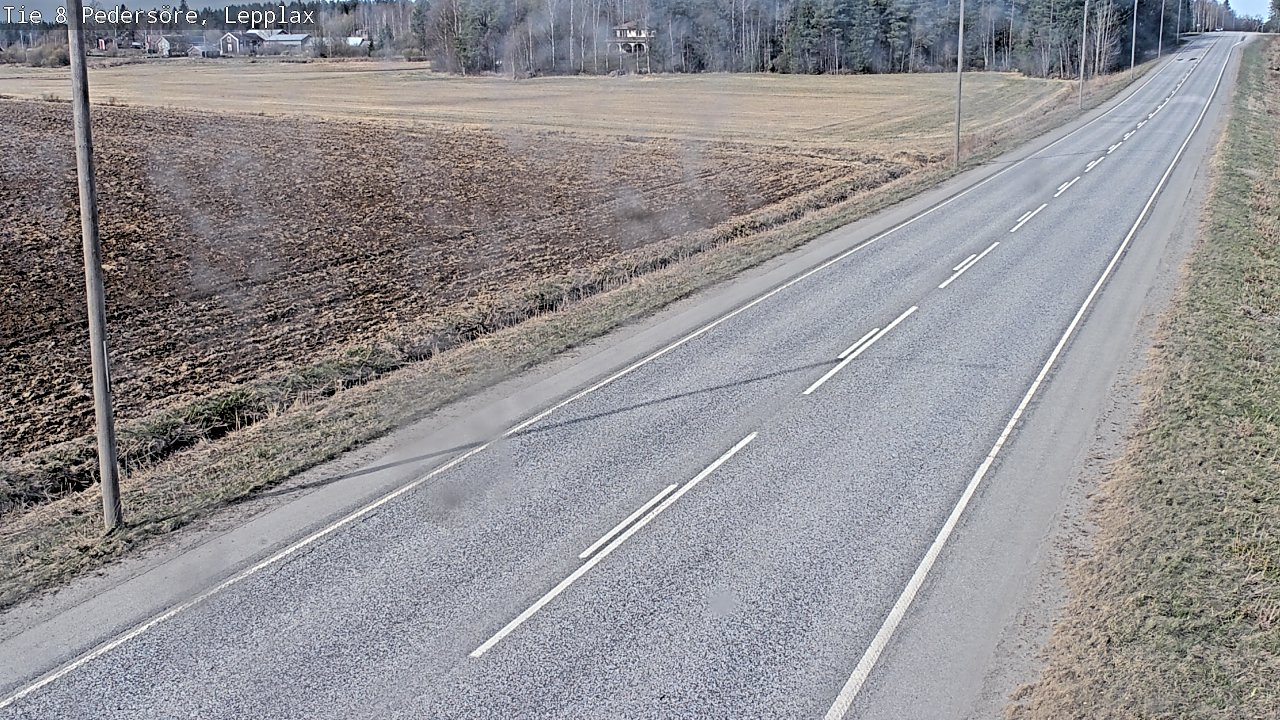 Weather Camera Image Väg 8 Pedersöre, Lepplax, Pedersören kunta, Pohjanmaa