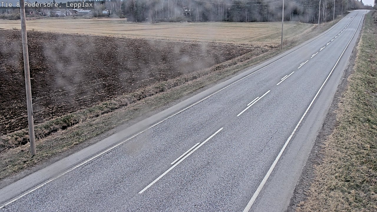 Weather Camera Image Road 8 Pedersöre, Lepplax, Pedersören kunta, Pohjanmaa