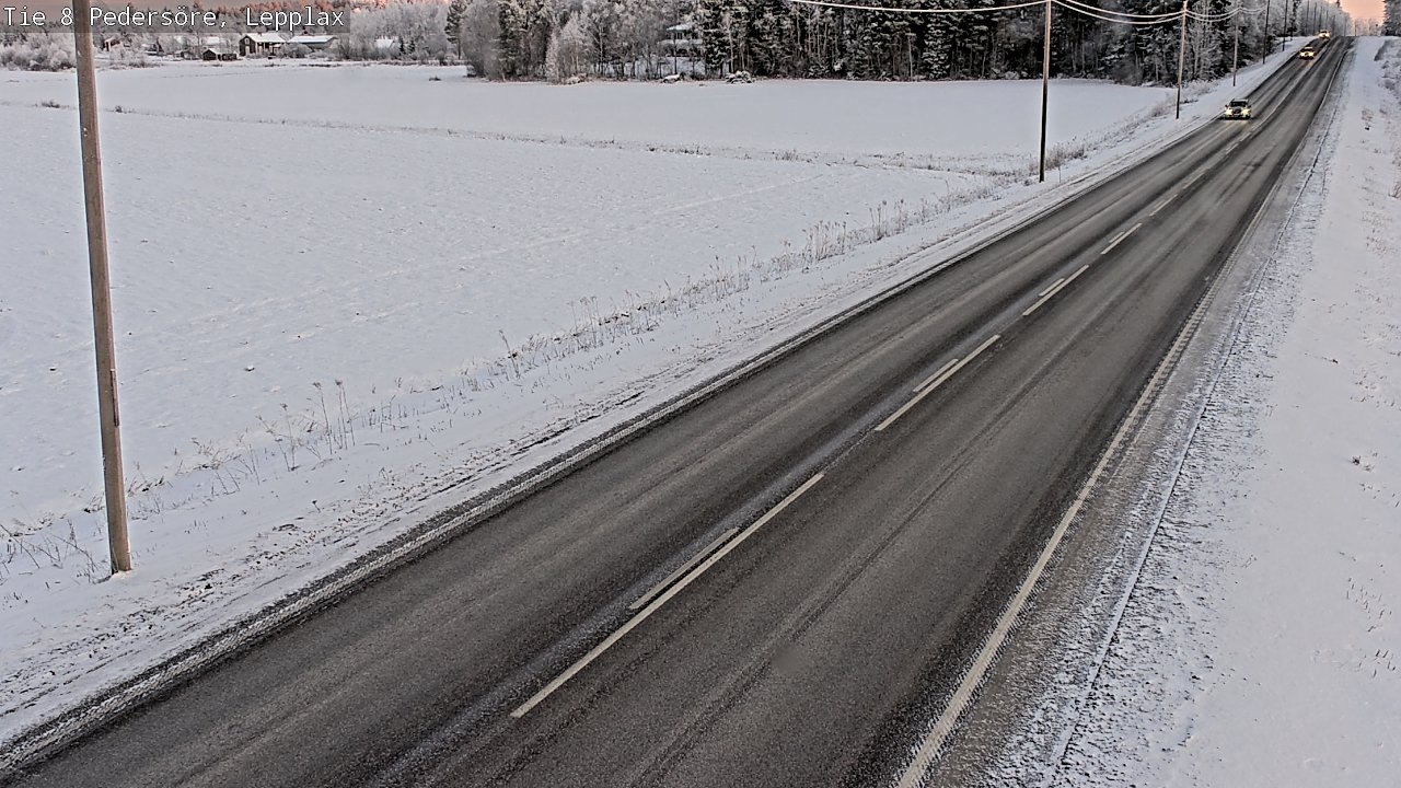 Weather Camera Image Road 8 Pedersöre, Lepplax, Pedersören kunta, Pohjanmaa