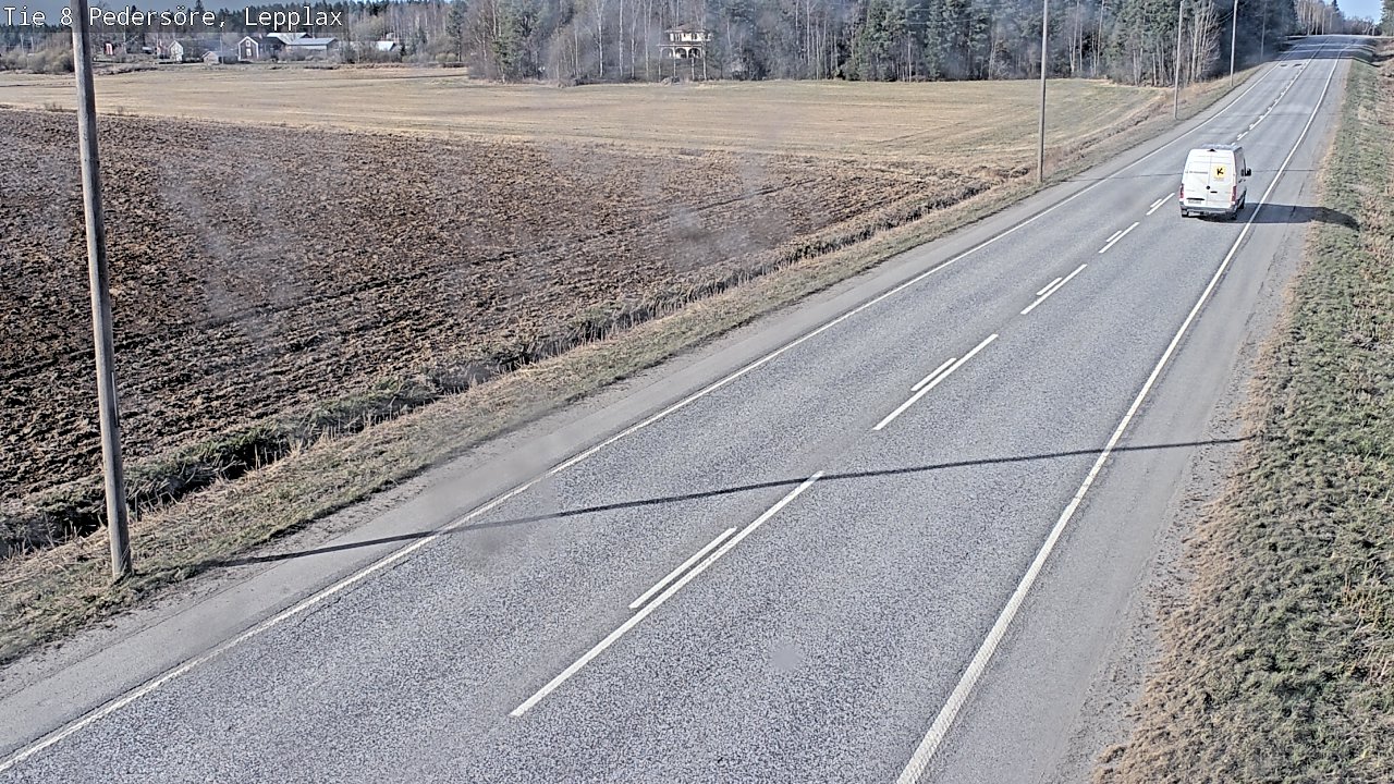 Weather Camera Image Väg 8 Pedersöre, Lepplax, Pedersören kunta, Pohjanmaa