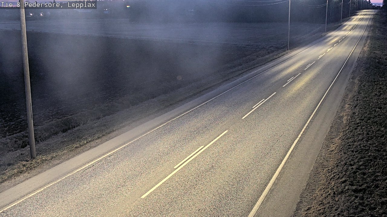 Weather Camera Image Väg 8 Pedersöre, Lepplax, Pedersören kunta, Pohjanmaa