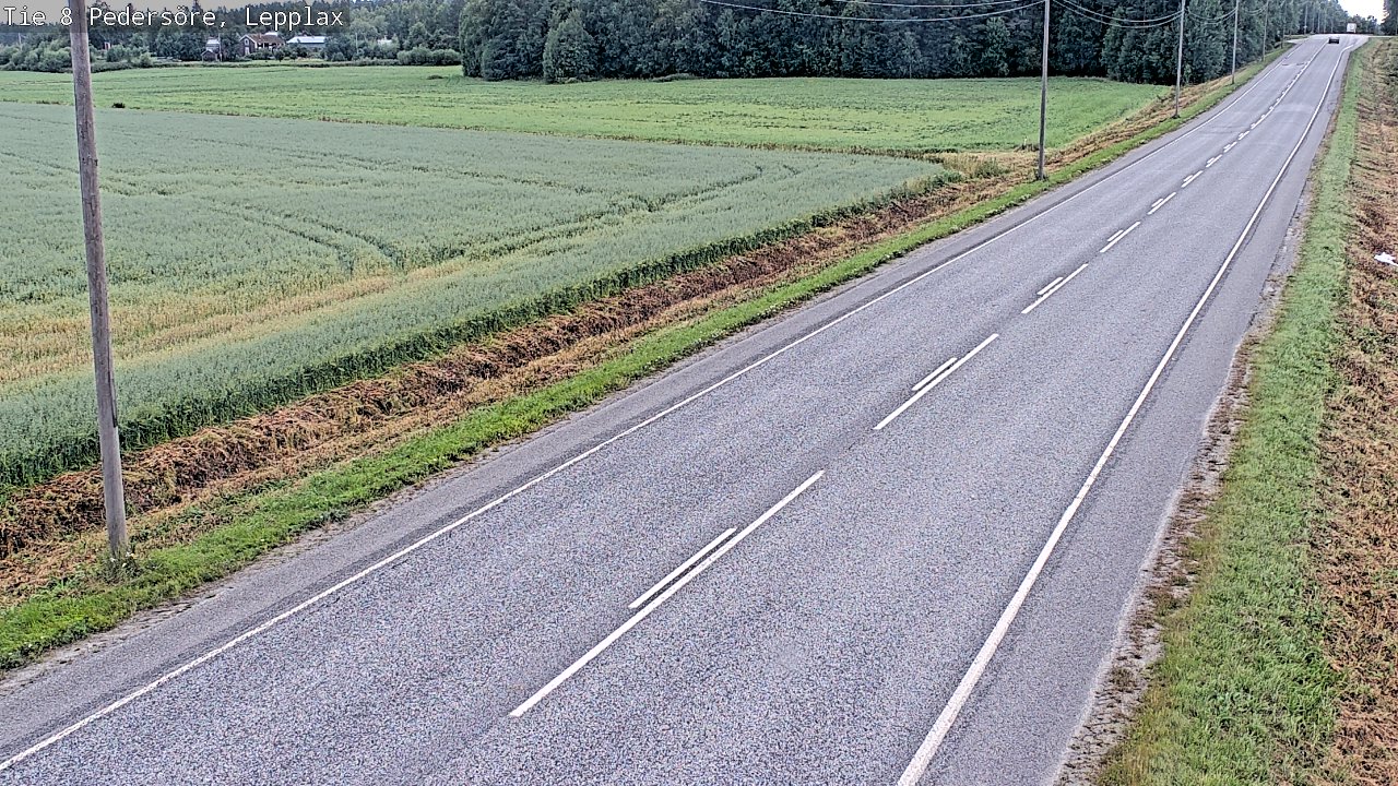 Weather Camera Image Väg 8 Pedersöre, Lepplax, Pedersören kunta, Pohjanmaa