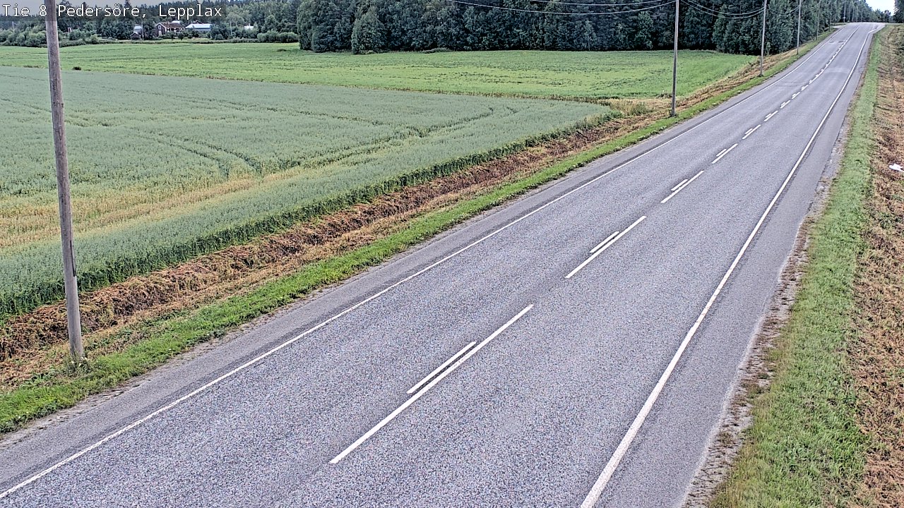 Weather Camera Image Road 8 Pedersöre, Lepplax, Pedersören kunta, Pohjanmaa