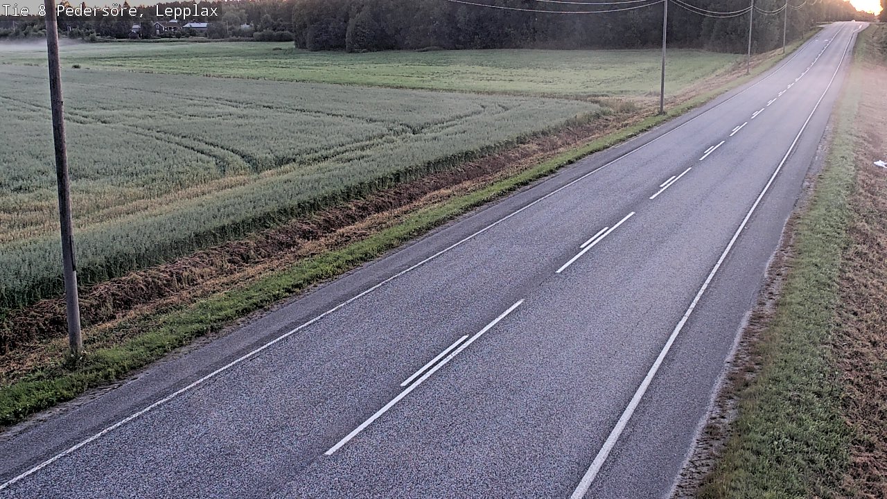 Weather Camera Image Väg 8 Pedersöre, Lepplax, Pedersören kunta, Pohjanmaa