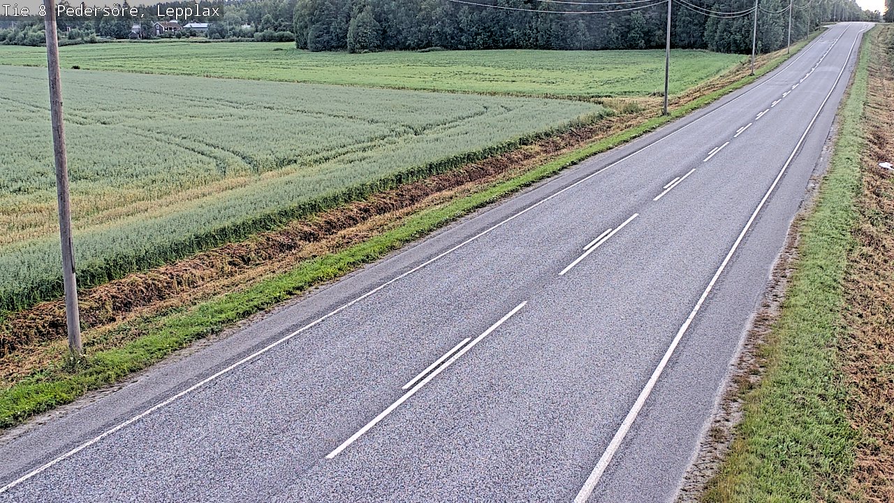Weather Camera Image Road 8 Pedersöre, Lepplax, Pedersören kunta, Pohjanmaa