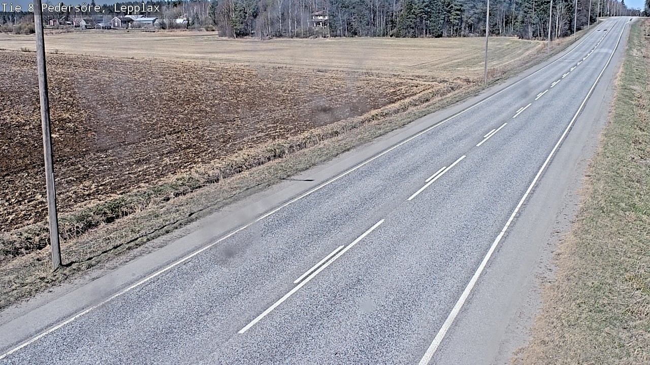 Weather Camera Image Väg 8 Pedersöre, Lepplax, Pedersören kunta, Pohjanmaa