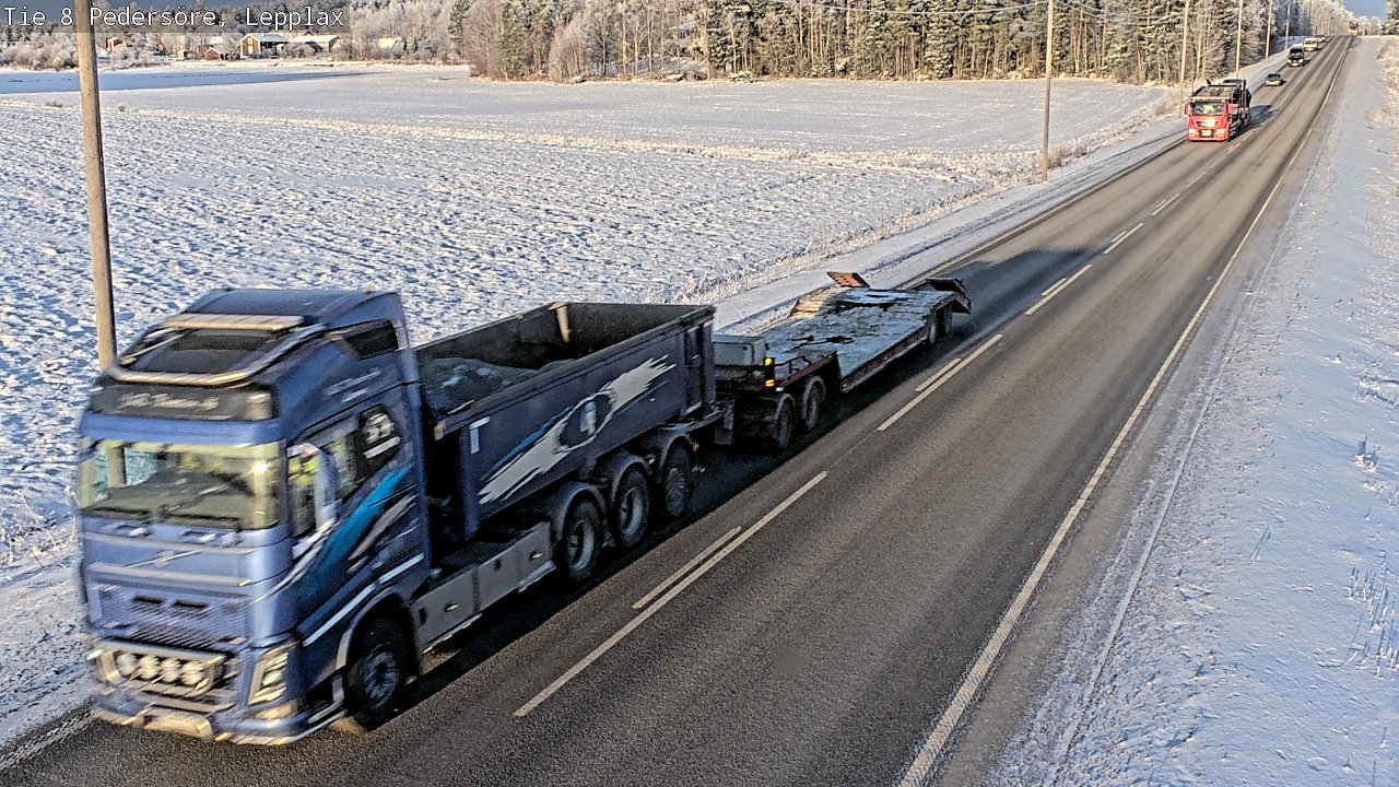Weather Camera Image Road 8 Pedersöre, Lepplax, Pedersören kunta, Pohjanmaa