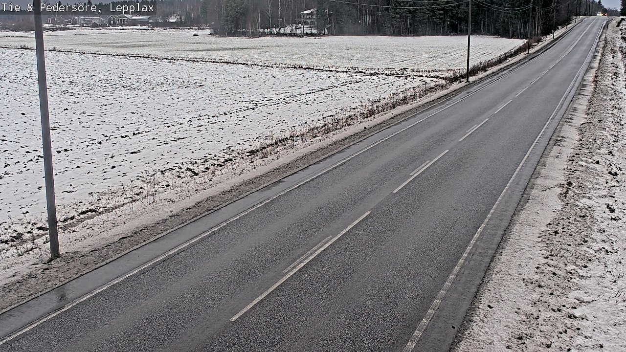 Weather Camera Image Road 8 Pedersöre, Lepplax, Pedersören kunta, Pohjanmaa