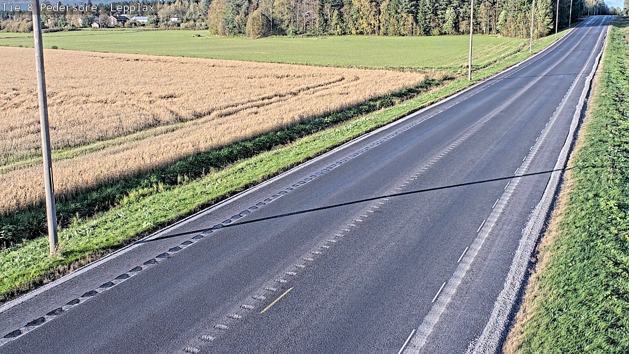 Weather Camera Image Väg 8 Pedersöre, Lepplax, Pedersören kunta, Pohjanmaa