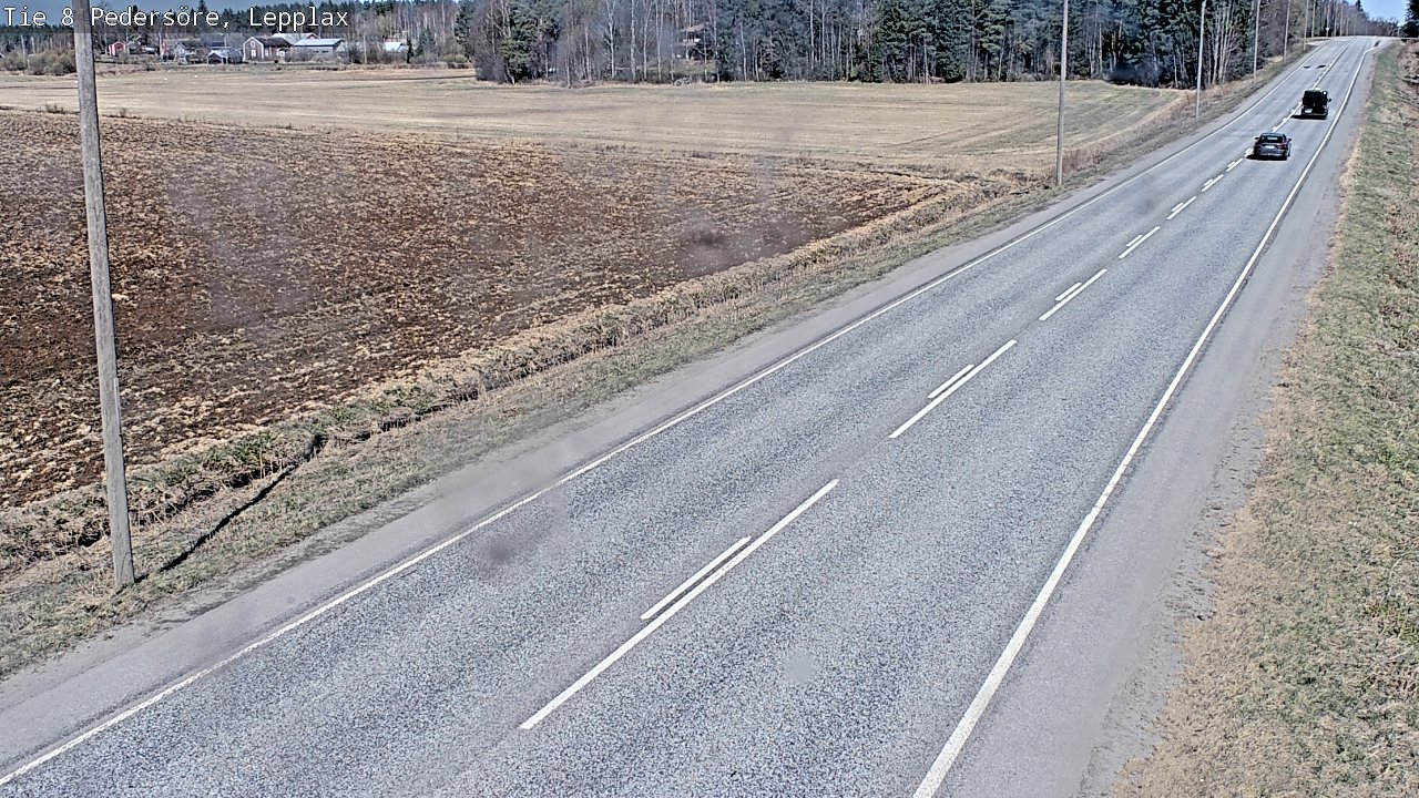 Weather Camera Image Väg 8 Pedersöre, Lepplax, Pedersören kunta, Pohjanmaa