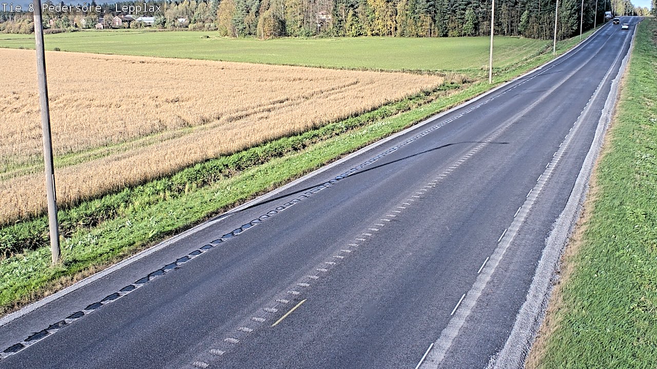 Weather Camera Image Väg 8 Pedersöre, Lepplax, Pedersören kunta, Pohjanmaa