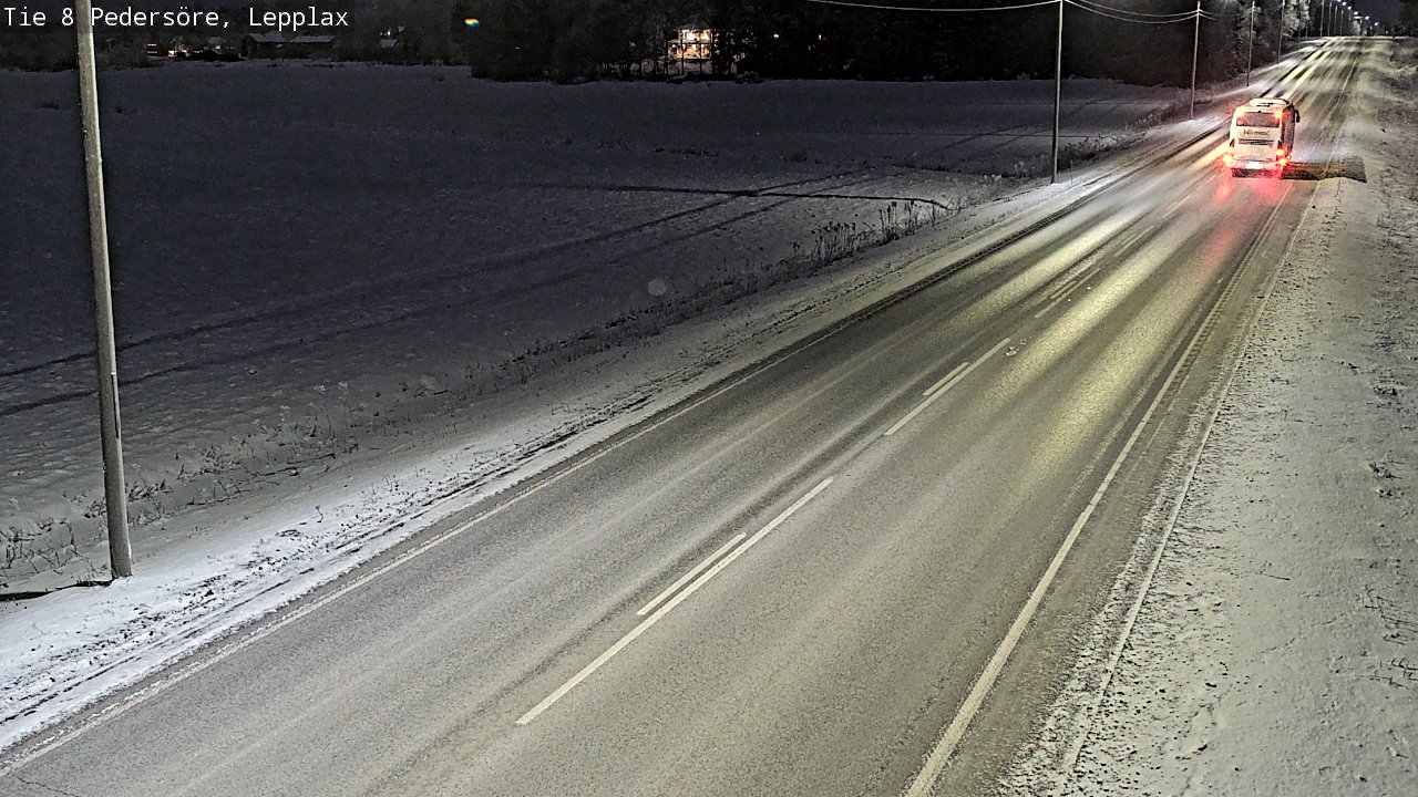Weather Camera Image Väg 8 Pedersöre, Lepplax, Pedersören kunta, Pohjanmaa