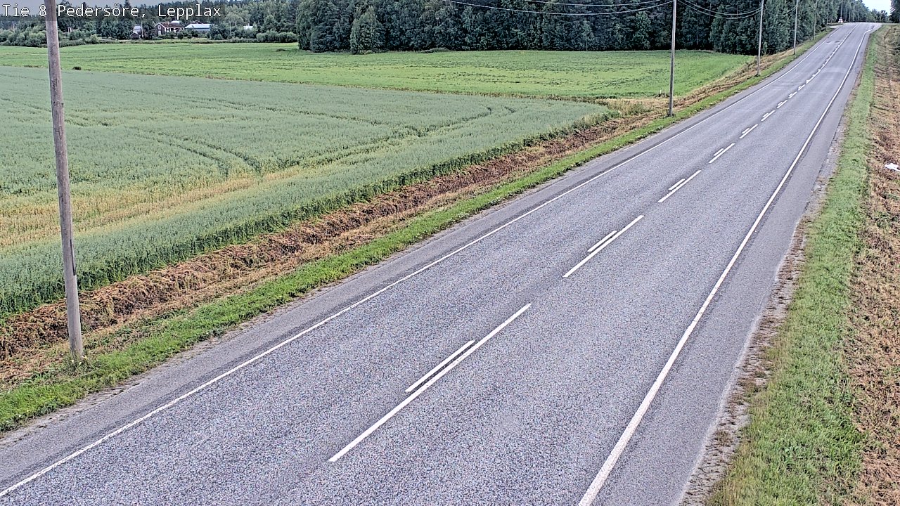 Weather Camera Image Road 8 Pedersöre, Lepplax, Pedersören kunta, Pohjanmaa
