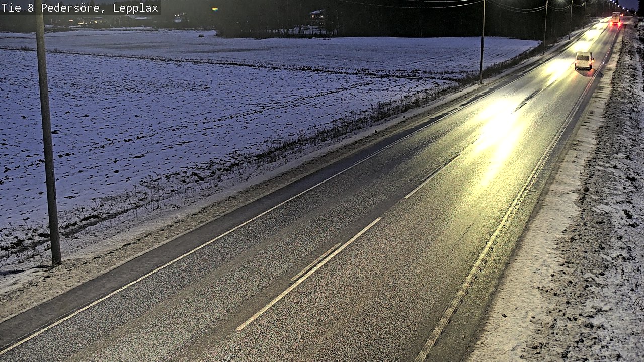 Weather Camera Image Road 8 Pedersöre, Lepplax, Pedersören kunta, Pohjanmaa