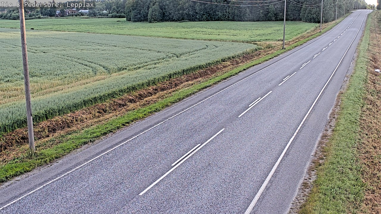 Weather Camera Image Väg 8 Pedersöre, Lepplax, Pedersören kunta, Pohjanmaa