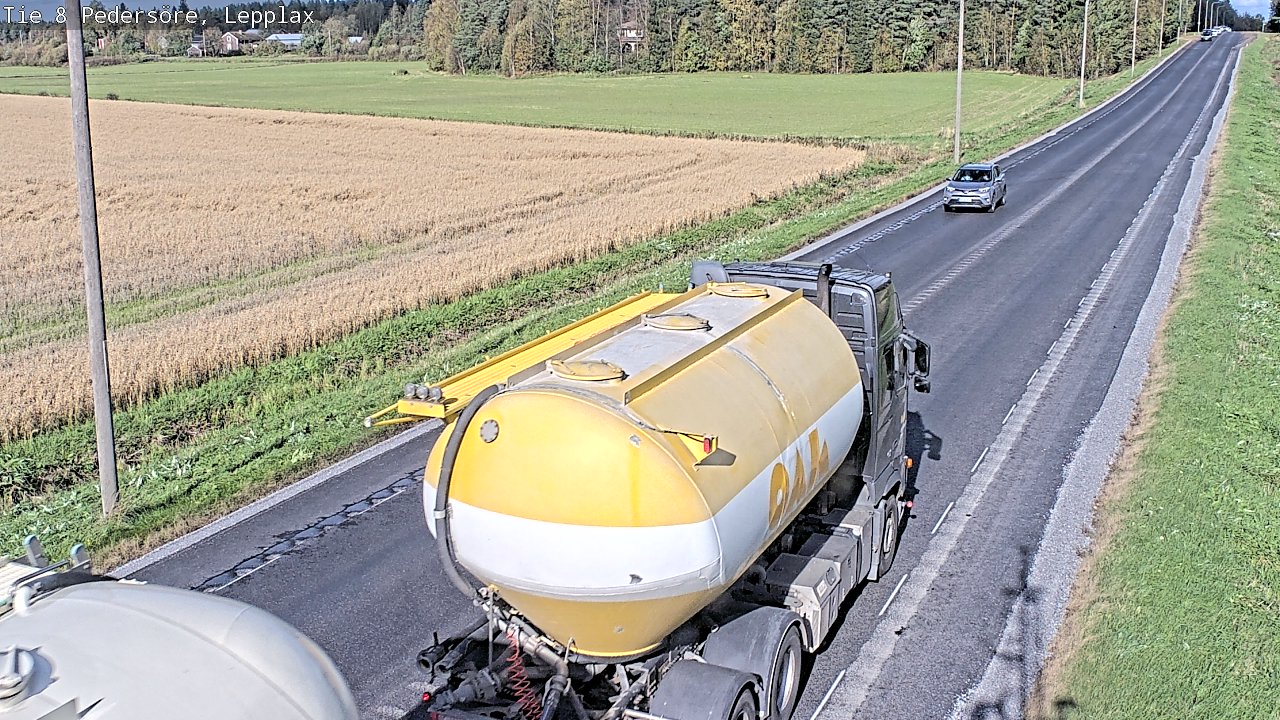 Weather Camera Image Väg 8 Pedersöre, Lepplax, Pedersören kunta, Pohjanmaa