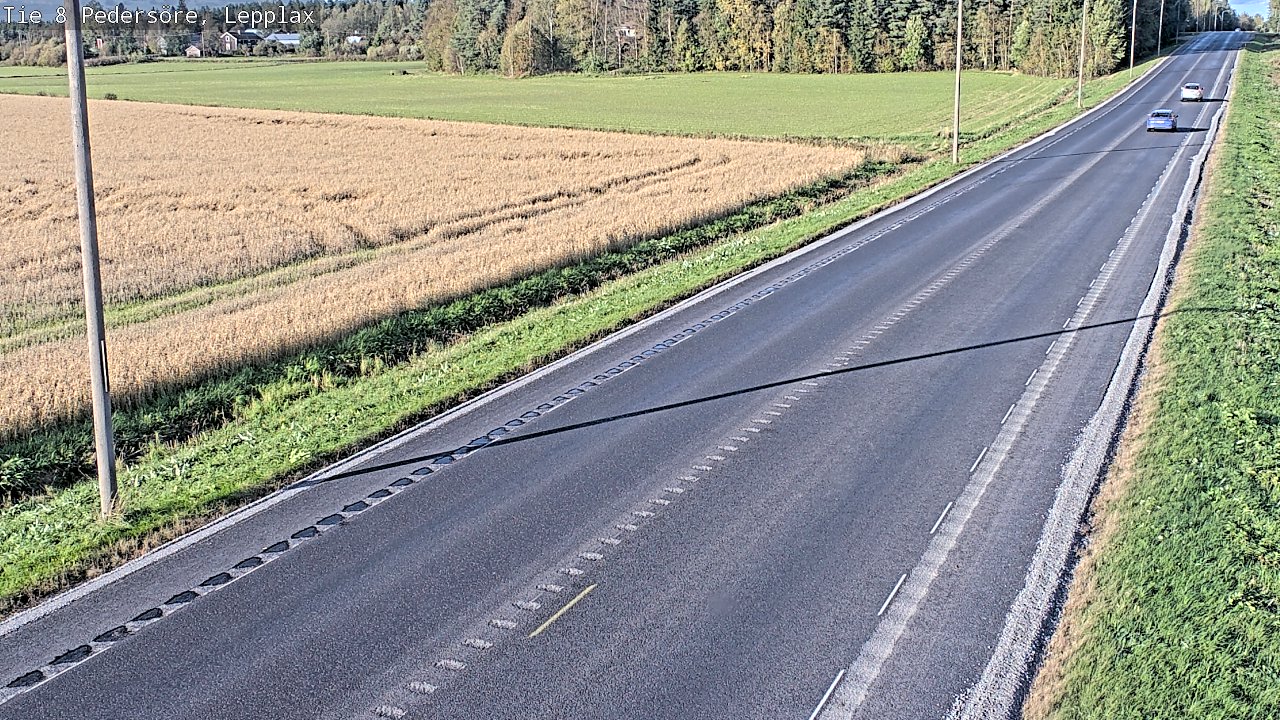 Weather Camera Image Väg 8 Pedersöre, Lepplax, Pedersören kunta, Pohjanmaa