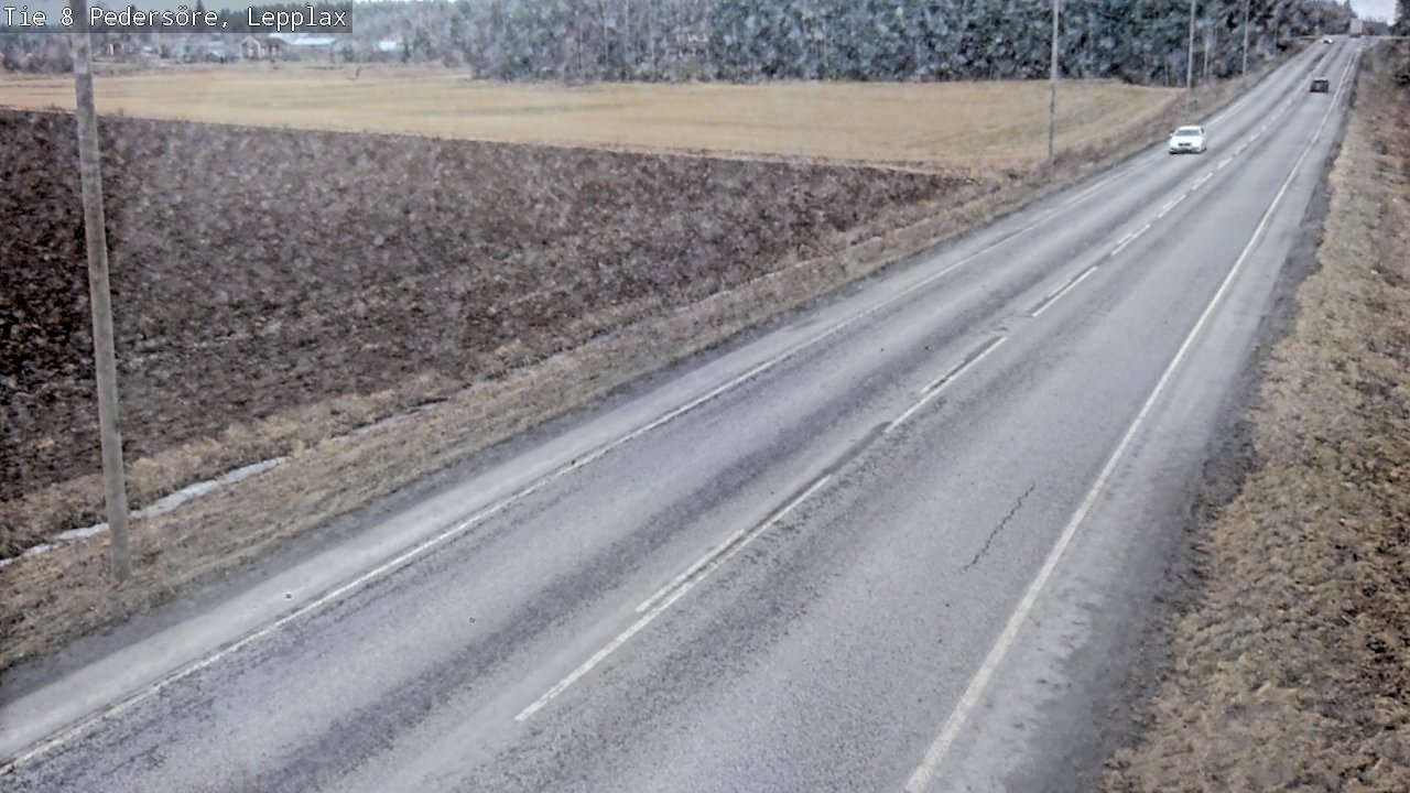 Weather Camera Image Road 8 Pedersöre, Lepplax, Pedersören kunta, Pohjanmaa