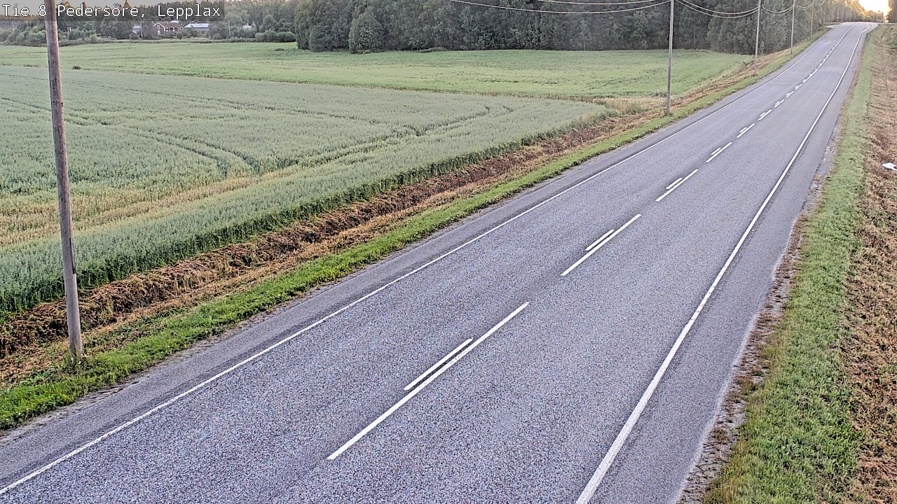 Weather Camera Image Väg 8 Pedersöre, Lepplax, Pedersören kunta, Pohjanmaa