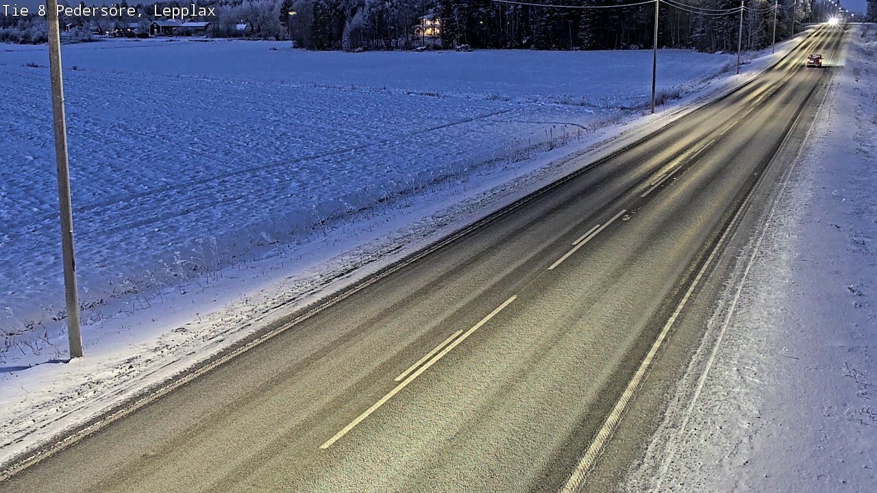 Weather Camera Image Road 8 Pedersöre, Lepplax, Pedersören kunta, Pohjanmaa