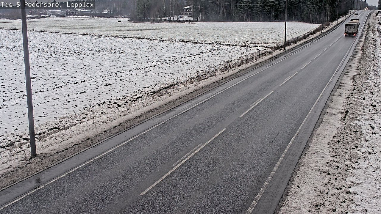 Weather Camera Image Väg 8 Pedersöre, Lepplax, Pedersören kunta, Pohjanmaa