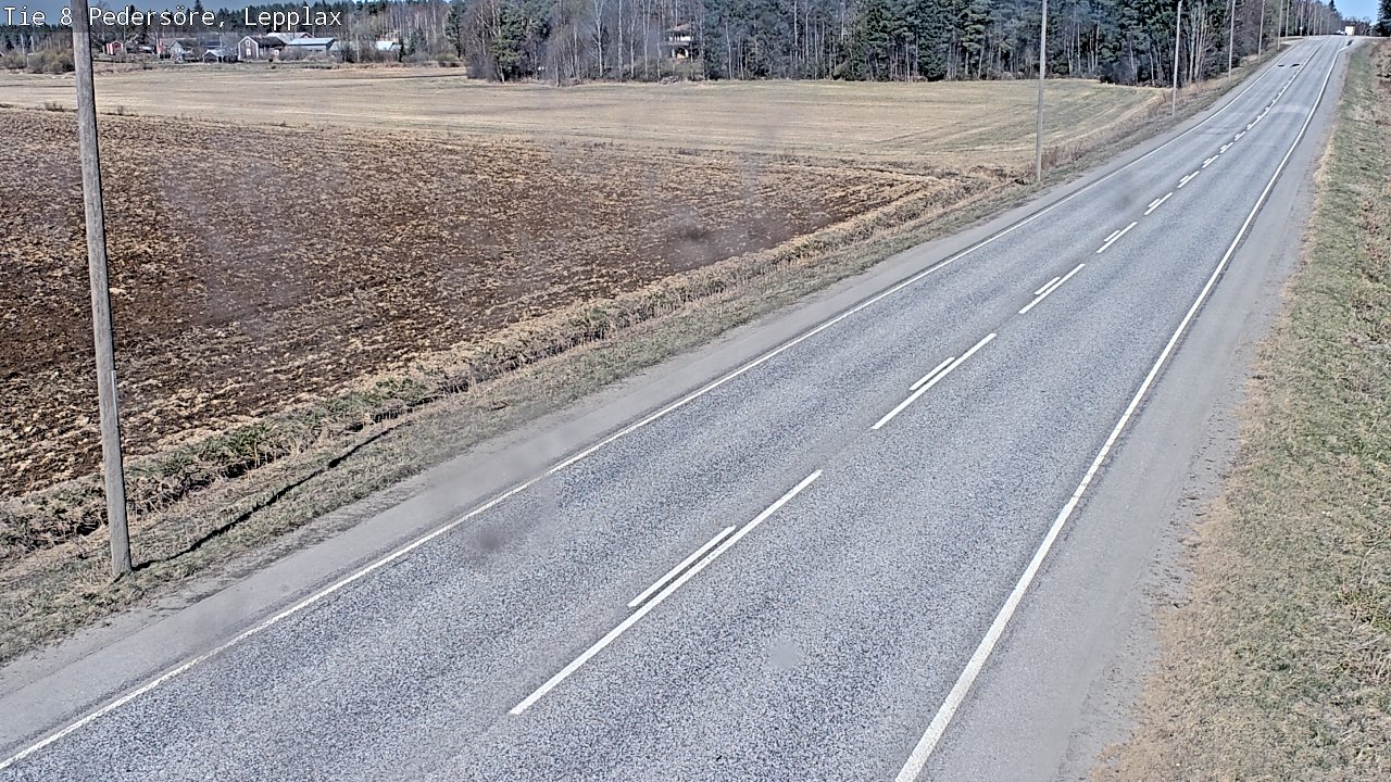 Weather Camera Image Väg 8 Pedersöre, Lepplax, Pedersören kunta, Pohjanmaa