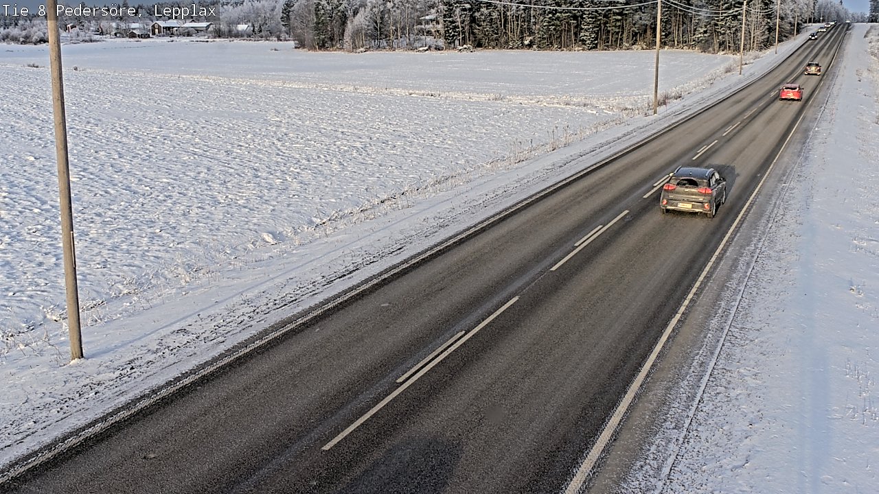 Weather Camera Image Road 8 Pedersöre, Lepplax, Pedersören kunta, Pohjanmaa