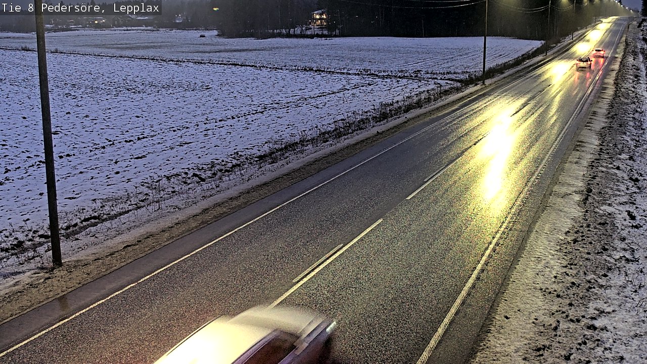 Weather Camera Image Väg 8 Pedersöre, Lepplax, Pedersören kunta, Pohjanmaa