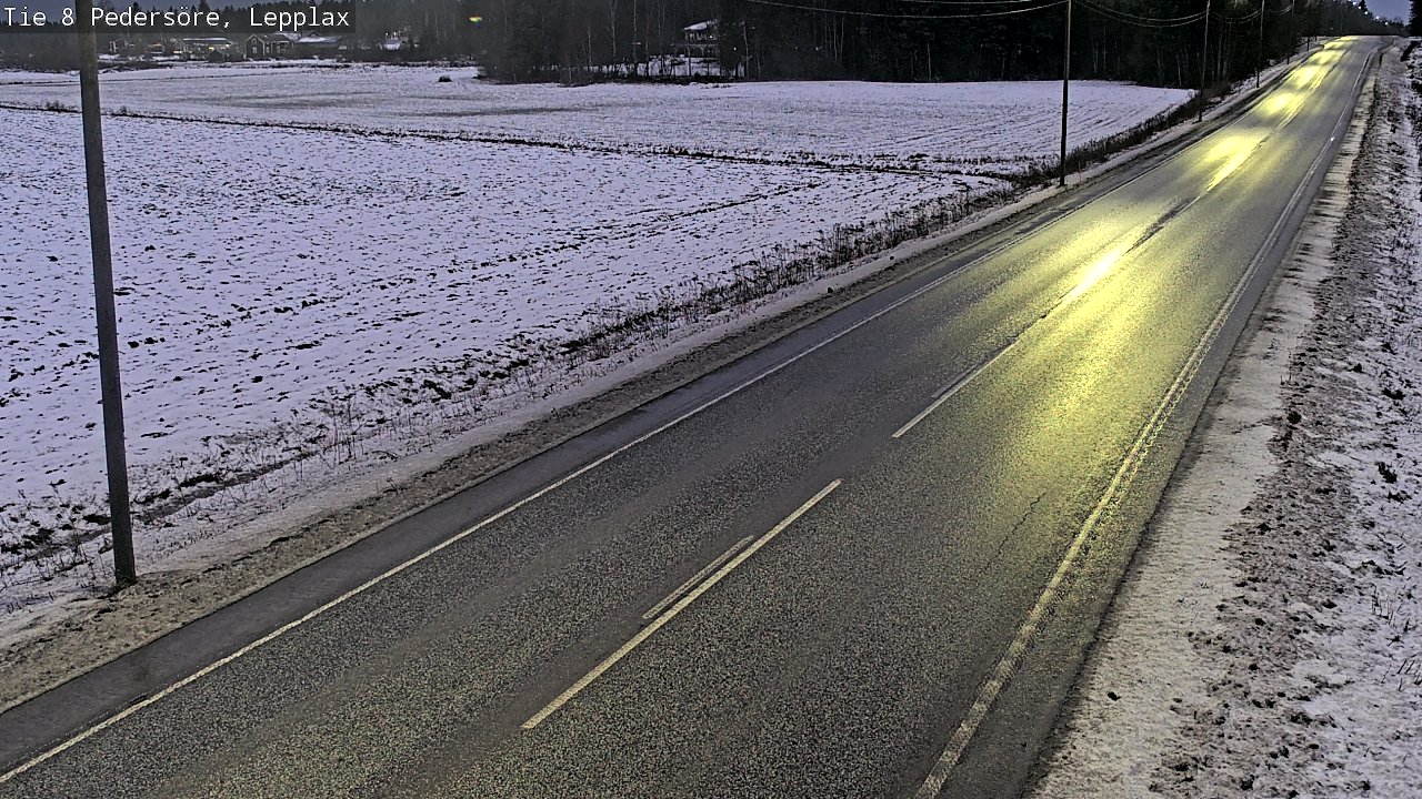 Weather Camera Image Road 8 Pedersöre, Lepplax, Pedersören kunta, Pohjanmaa